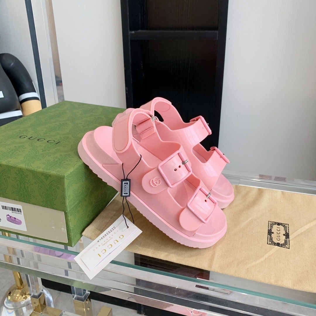 Gvc*1 Women’S Sandal With Mini Double G Pastel Pink 660243 J8700 5815