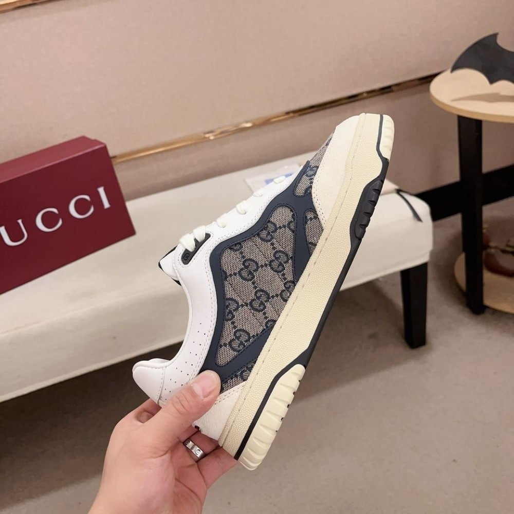 Gvc*1 Women’s Re Web Sneaker Original Gg Canvas Beige And Blue ‎787476 Aadhw 9552