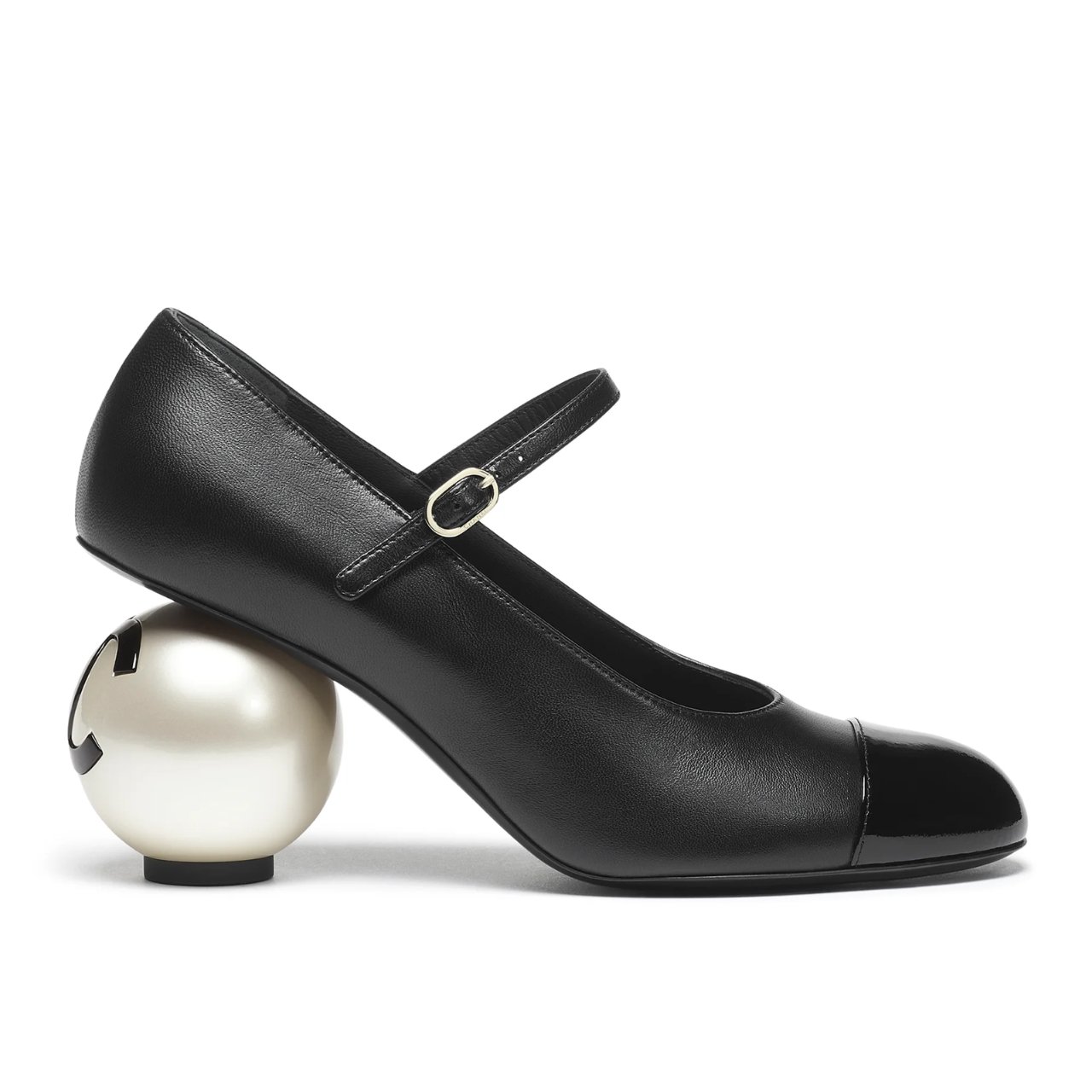 Ch**el Mary Janes Patent And Imitation Pearls Black G46775 B22202 94305