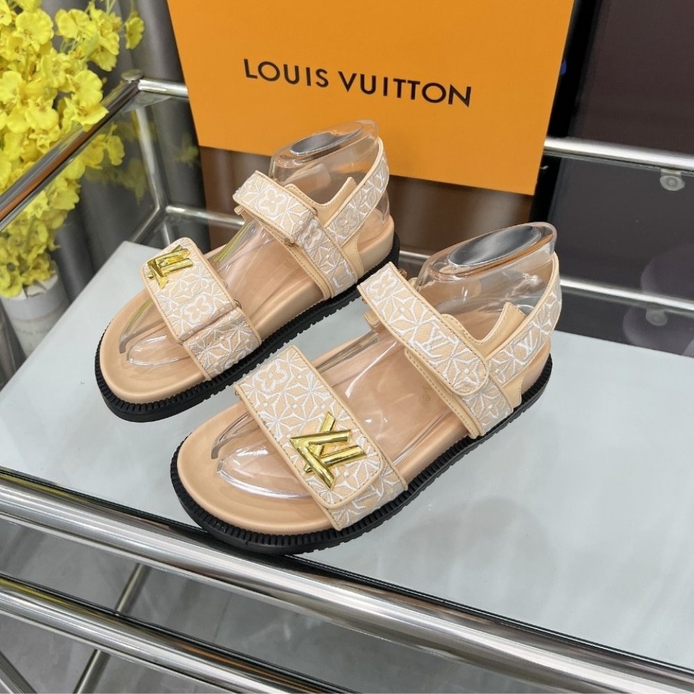 L0vis Vvtt0n Lv Sunset Flat Comfort Sandal Beige 1Ahnl9