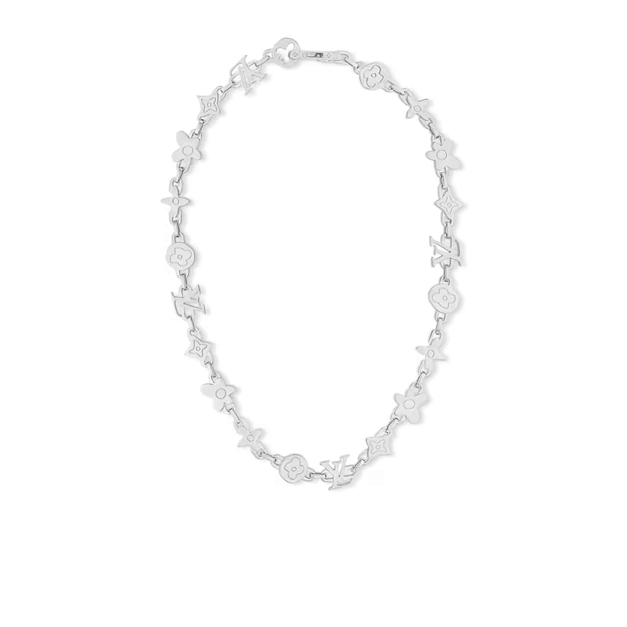 L0vis Vvtt0n Monogram Craggy Necklace Silver M01880
