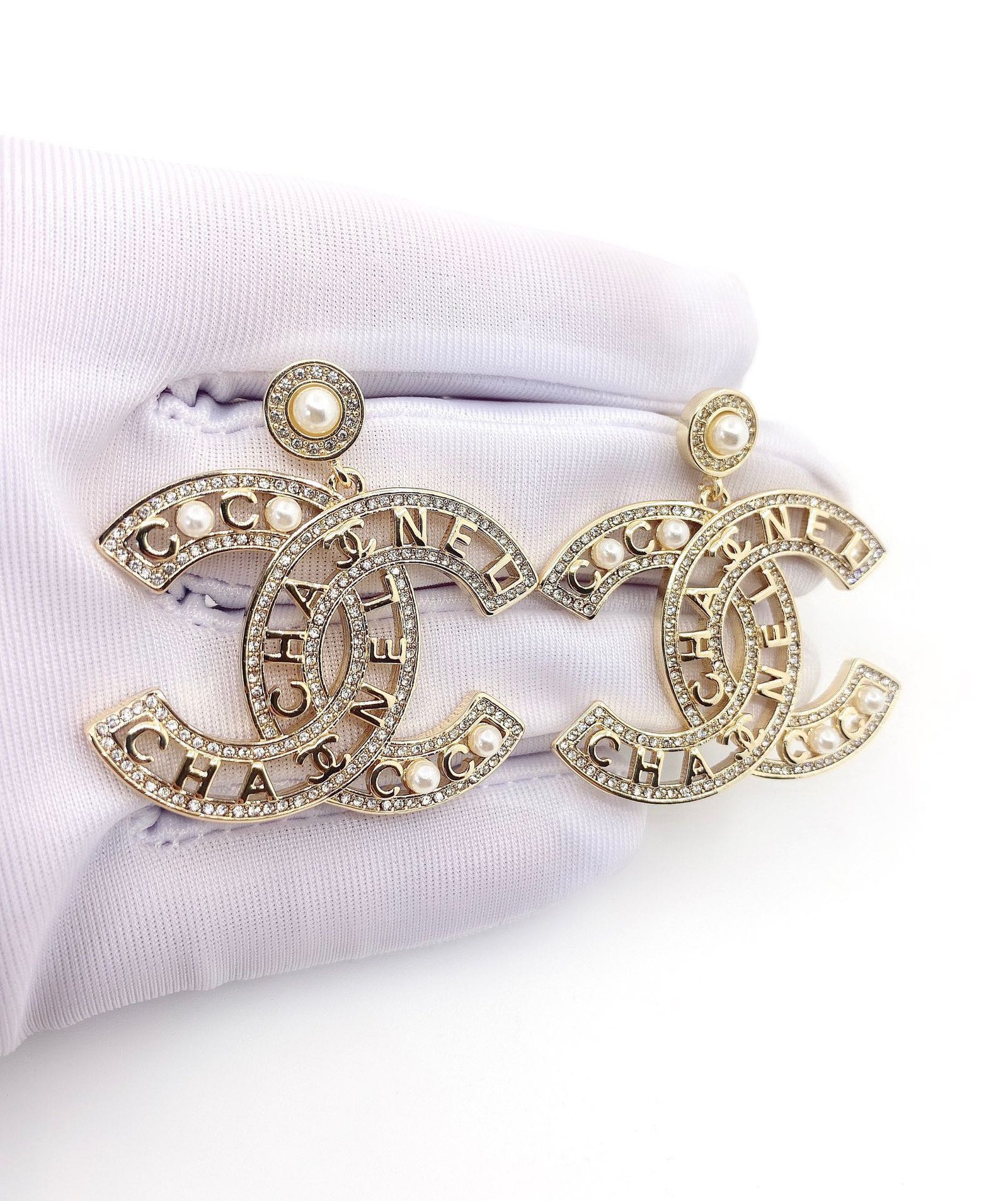 Ch**el Cc Gold Earrings