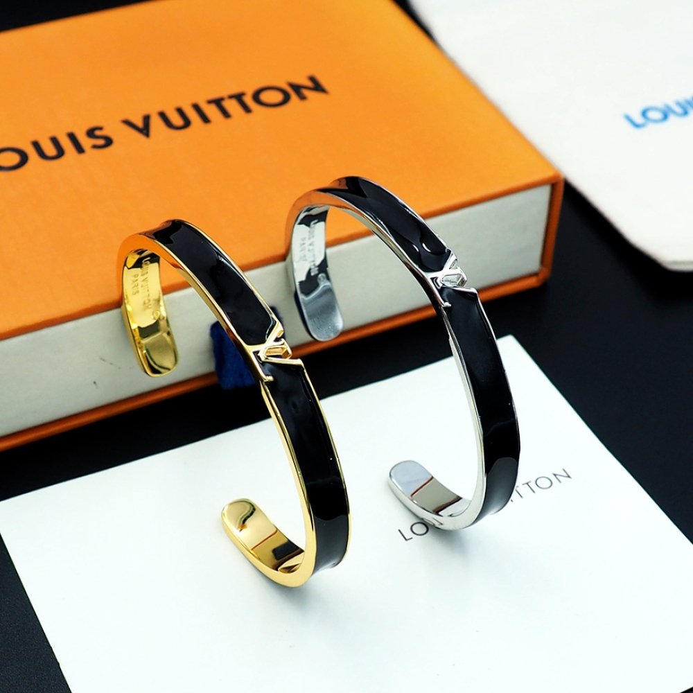 L0vis Vvtt0n Lv Initiales Bracelet Black M1729M