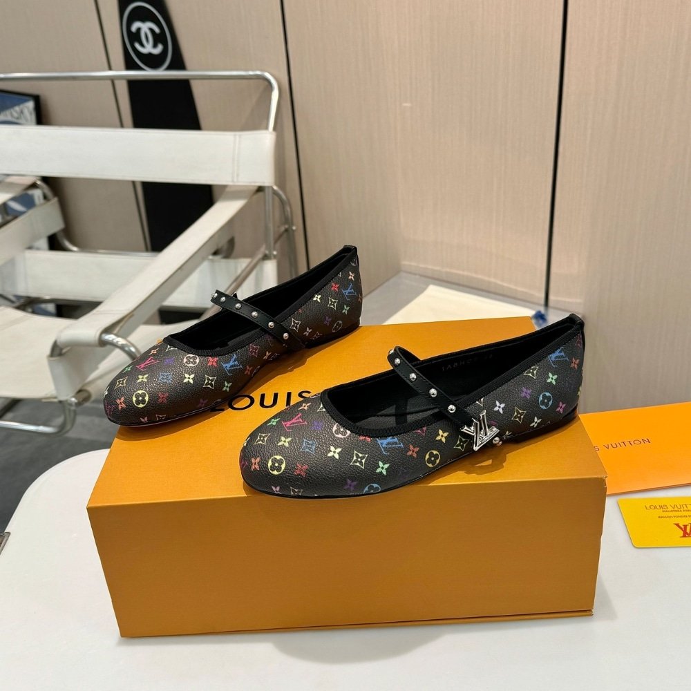 L0vis Vvtt0n X Takashi Murakami Romy Flat Ballerina Black 1Agvc3