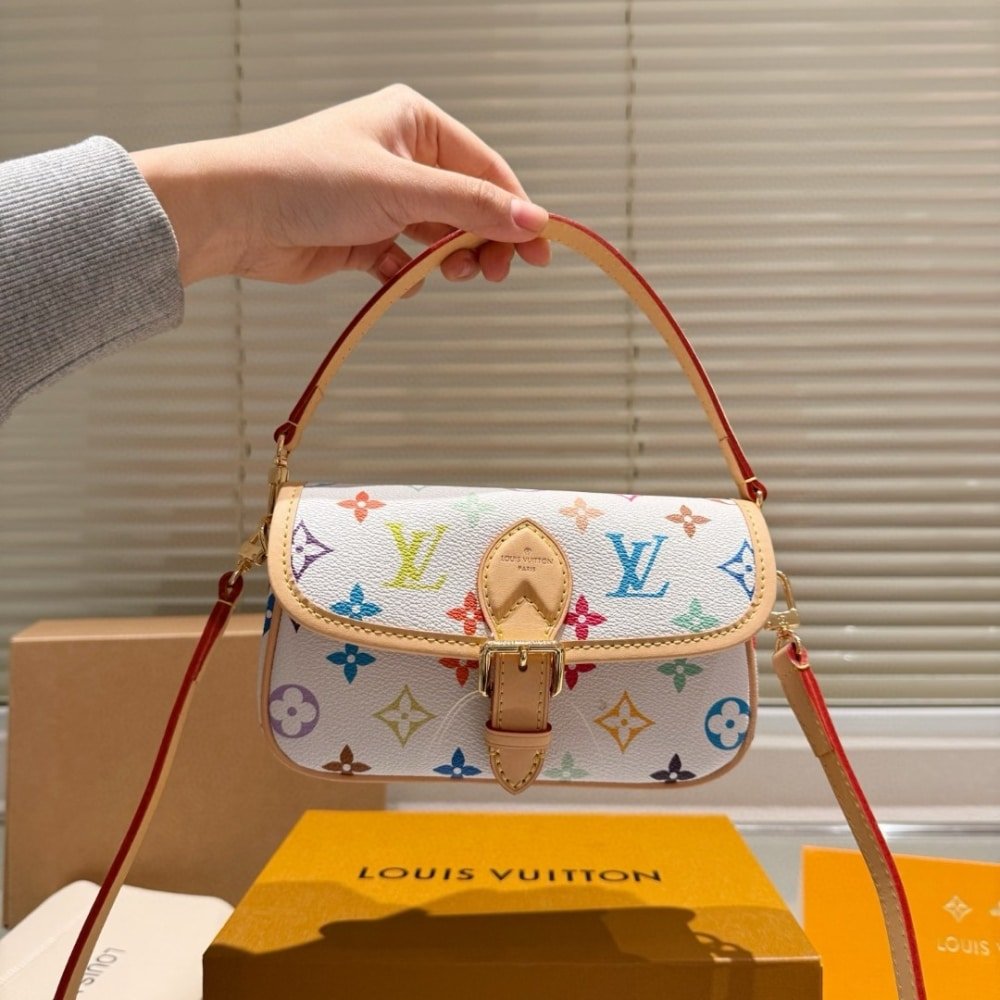 L0vis Vvtt0n X Takashi Murakami Nano Diane Bag Multicolore Blanc 19Cm M14194