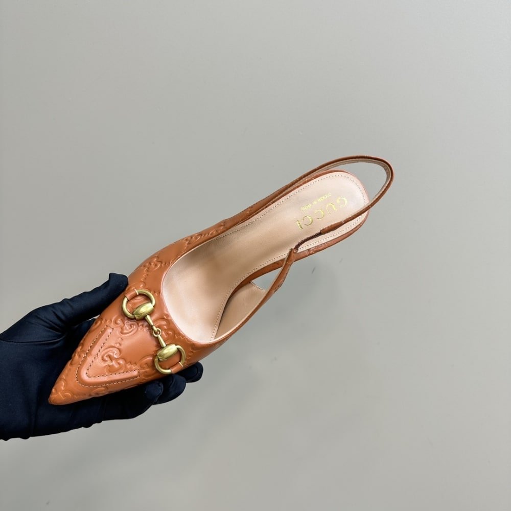 Gvc*1 Women’s Horsebit Pump Gg Leather Light Brown 792065 Aaegj 2712