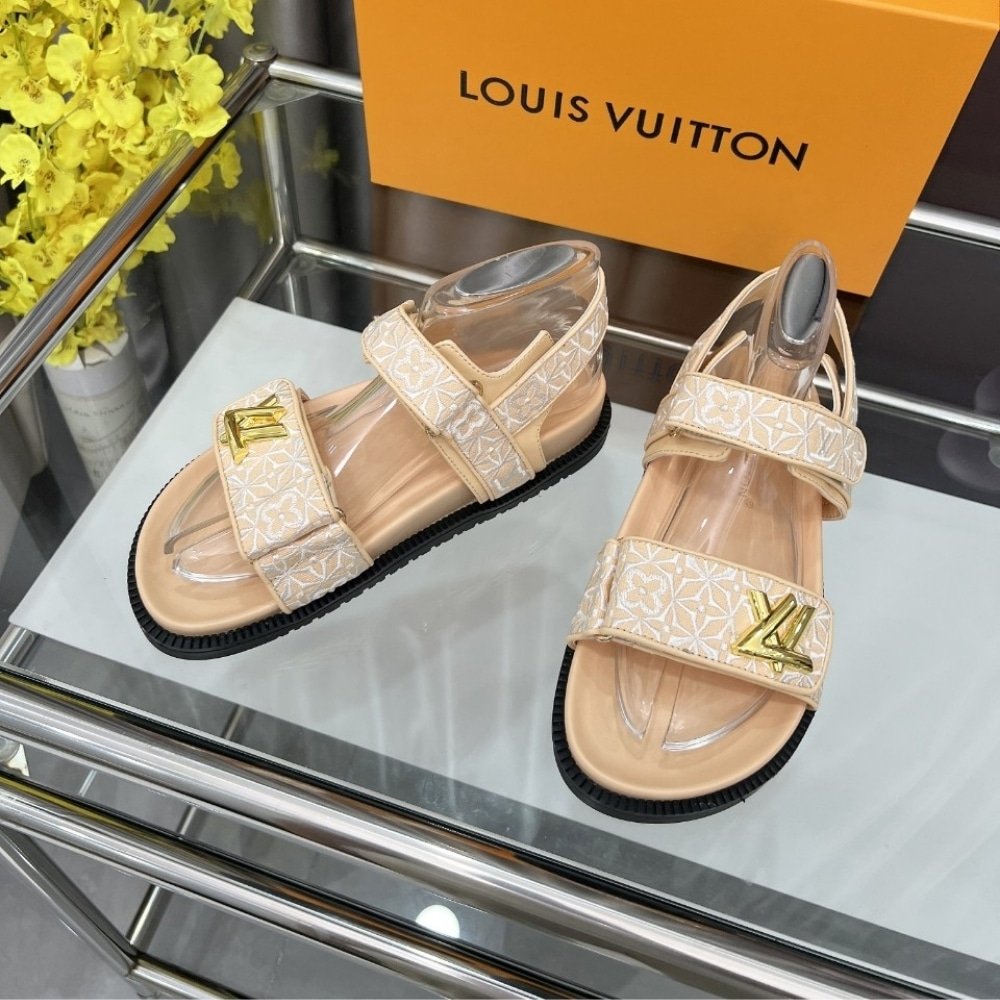 L0vis Vvtt0n Lv Sunset Flat Comfort Sandal Beige 1Ahnl9