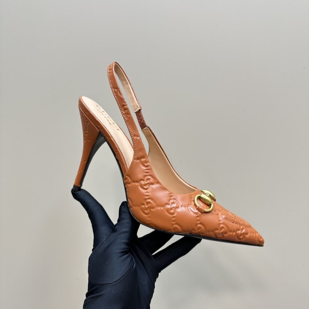 Gvc*1 Women’s Horsebit Pump Gg Leather Light Brown 792065 Aaegj 2712