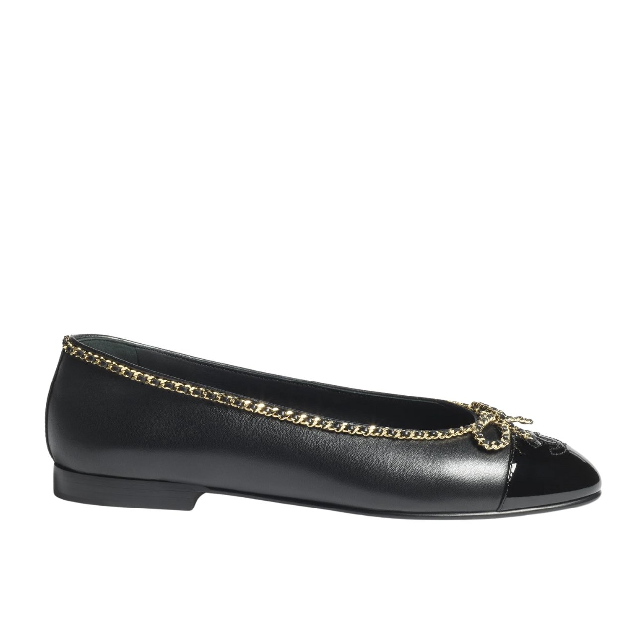 Ch**el Ballet Flats Black Leather G46663 B21588 94305