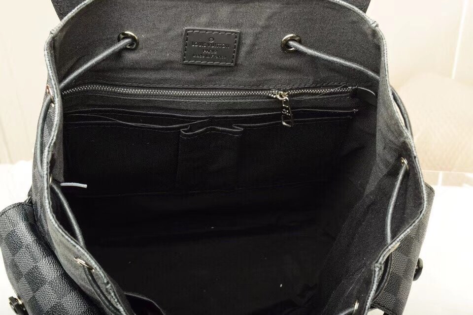L0vis Vvtt0n Christopher Mm Backpack Damier Graphite Canvas Black 44Cm N41379