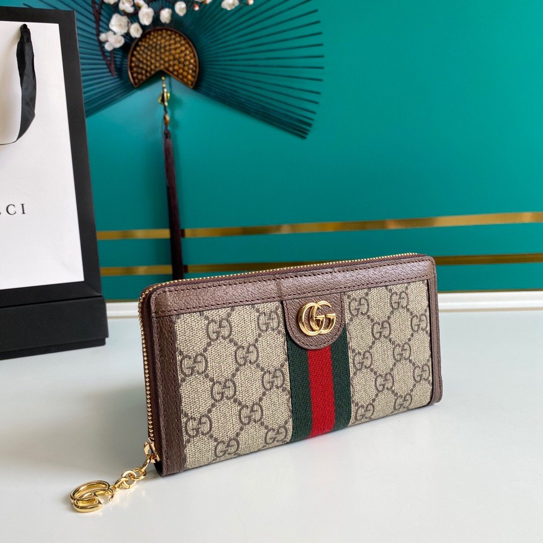 Gvc*1 Ophidia Zip Around Wallet 19.5Cm Brown 523154 96Iwg 8745