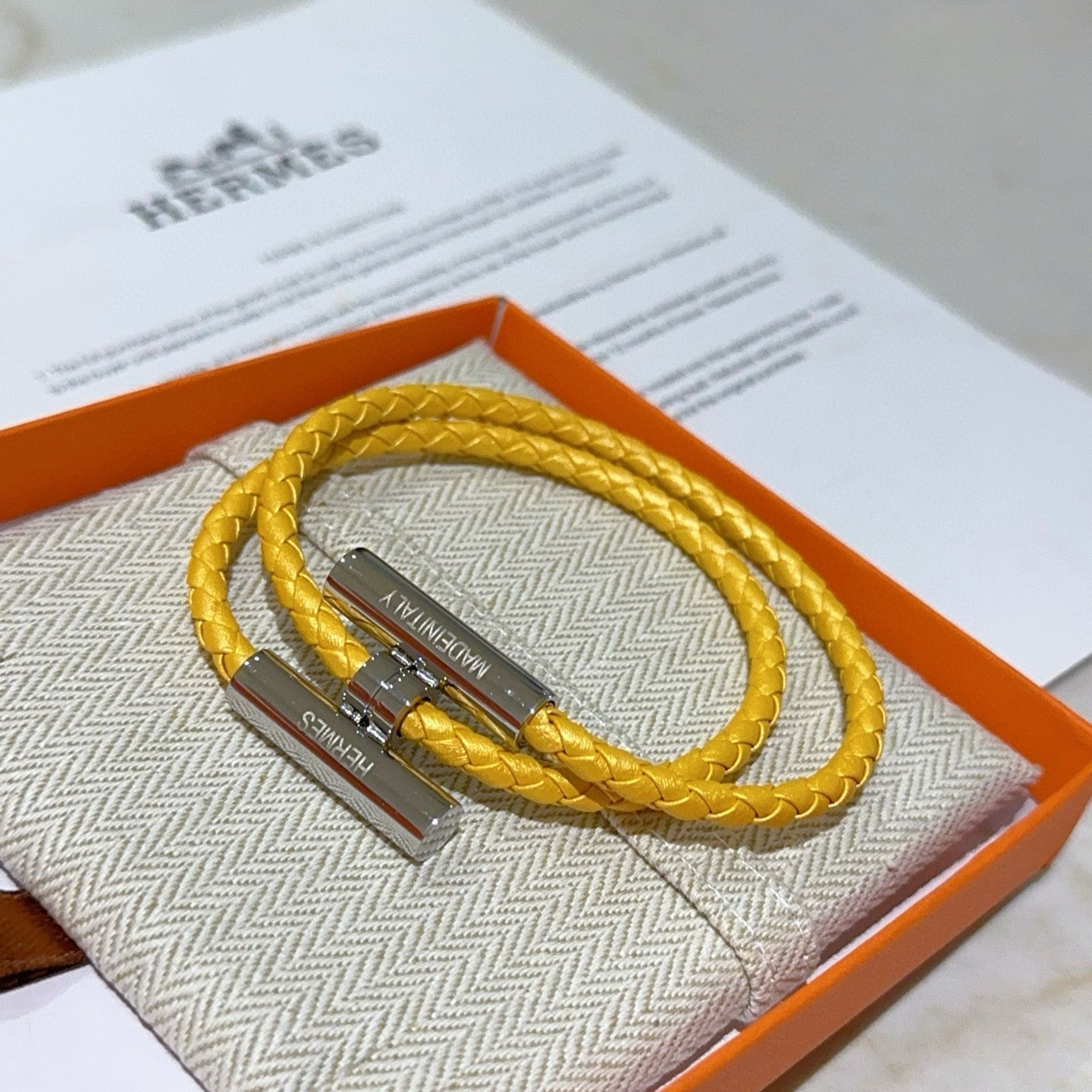 H**me5 Tournis Tresse Bracelet Yellow H068406Fp9Ot3