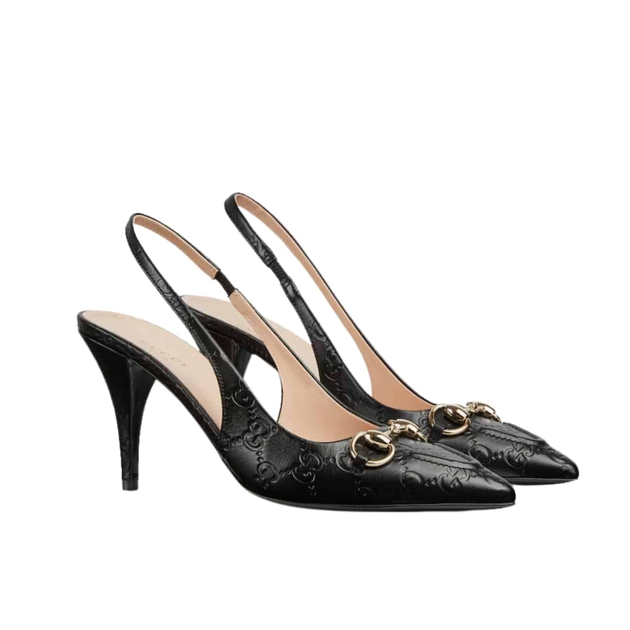 Gvc*1 Women’s Horsebit Pump Gg Leather Black 792065 Aaegj 1000