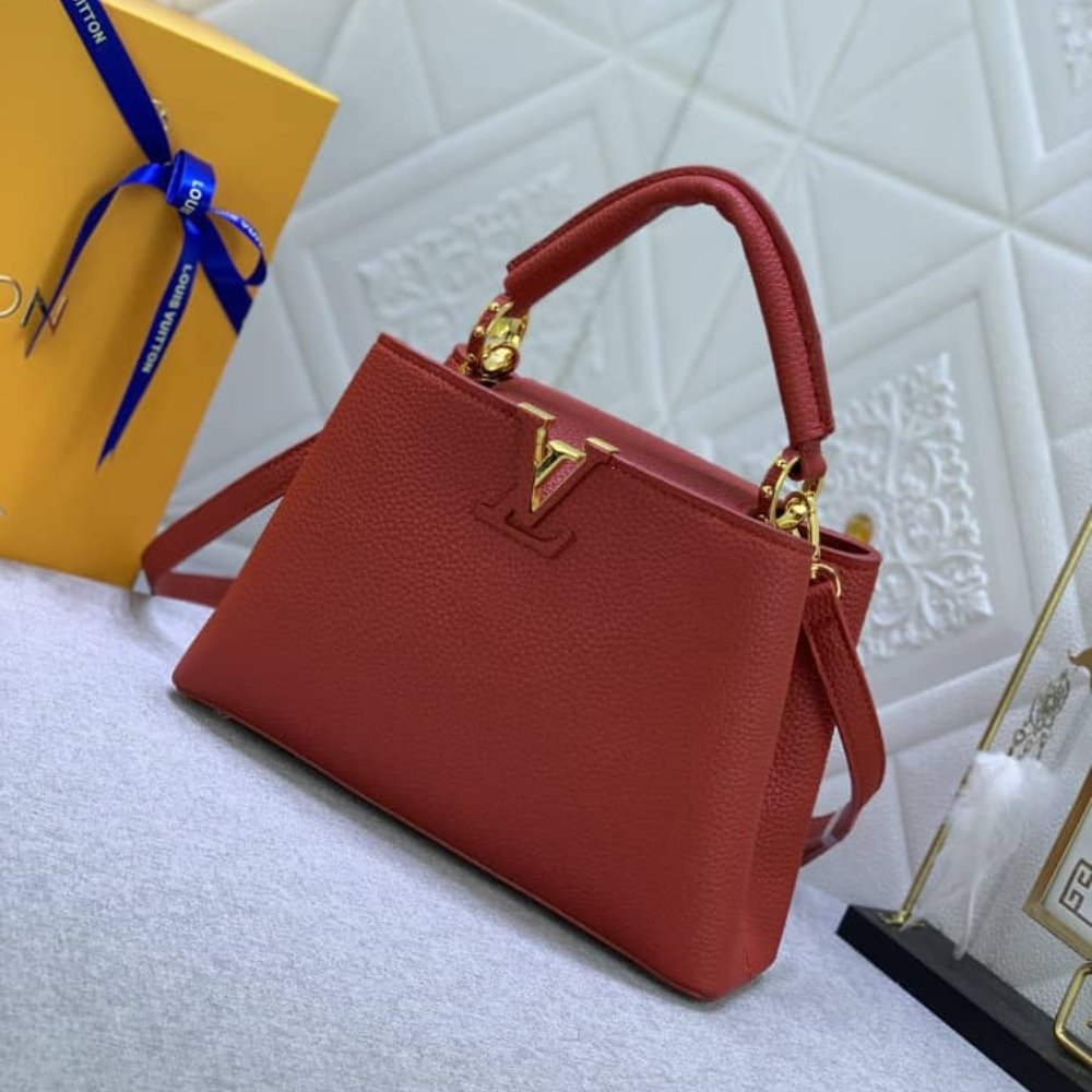 L0vis Vvtt0n Capucines Bb Bag Scarlet Red 27Cm M52689