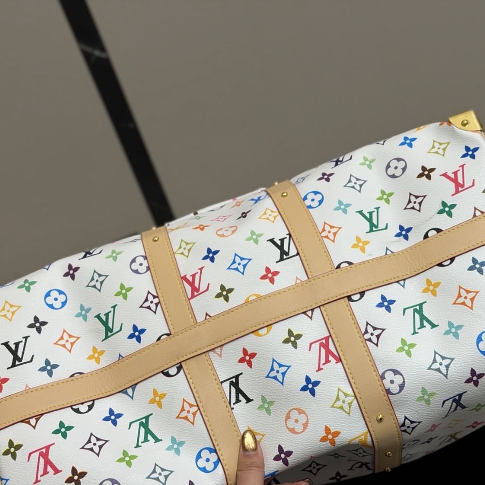 L0vis Vvtt0n X Takashi Murakami Keepall Bandoulière 45 Bag Multicolore Blanc 45Cm M13742