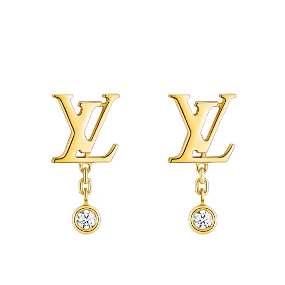 L0vis Vvtt0n Idylle Blossom Lv Ear Stud Gold Earrings Q96495