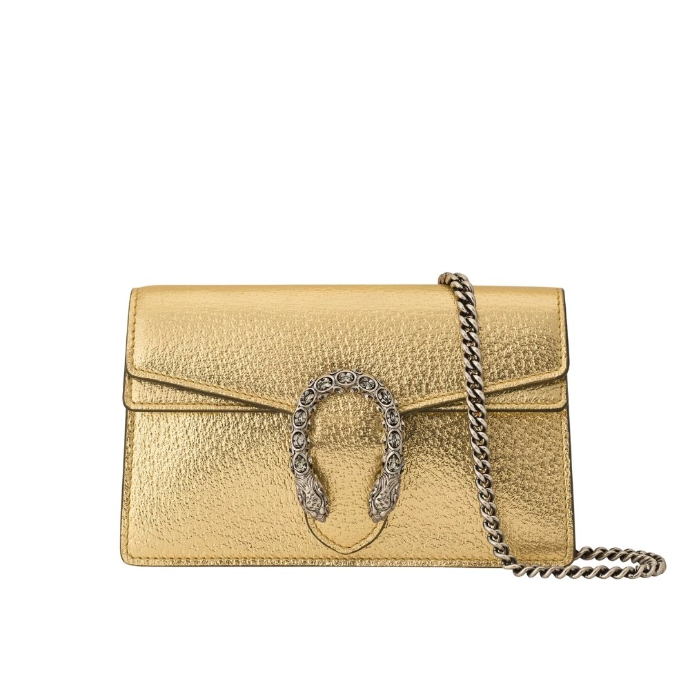 Gvc*1 Women’S Dionysus Mini Bag Gold Lame 16Cm 476432 1Trbn 8089