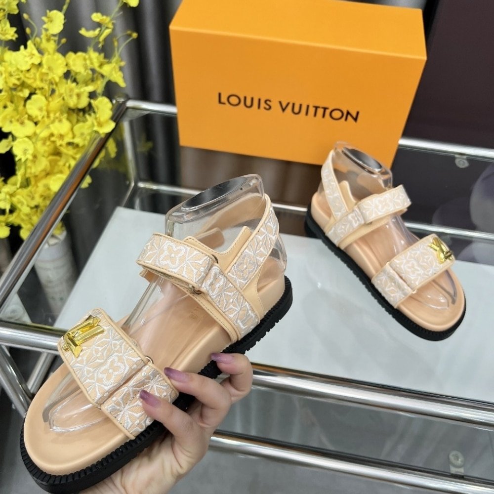 L0vis Vvtt0n Lv Sunset Flat Comfort Sandal Beige 1Ahnl9