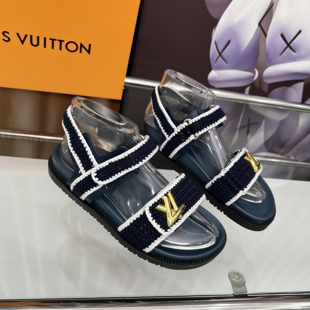 L0vis Vvtt0n Lv Sunset Comfort Sandal Blue And White 1Ahki7