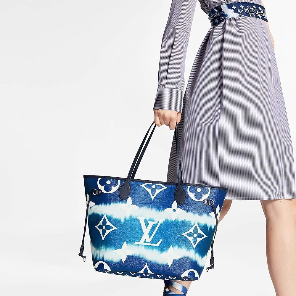 L0vis Vvtt0n Neverfull MM Monogram Escale Blue 31Cm