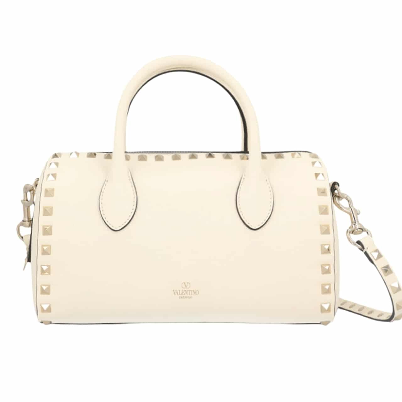 Va1e*ntin0 Caravani Bolsas Rockstud Granato White 24Cm