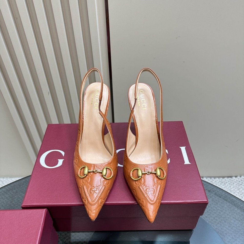 Gvc*1 Women’s Horsebit Pump Gg Leather Light Brown 792065 Aaegj 2712