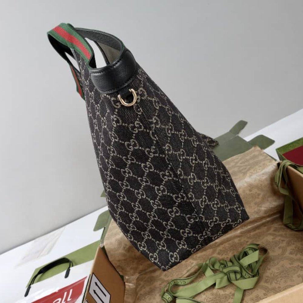 [S*per Vip 1:1] Gvc*1 Giglio Large Tote Bag Gg Denim Black And White 60Cm 853971 Fafyu 1155