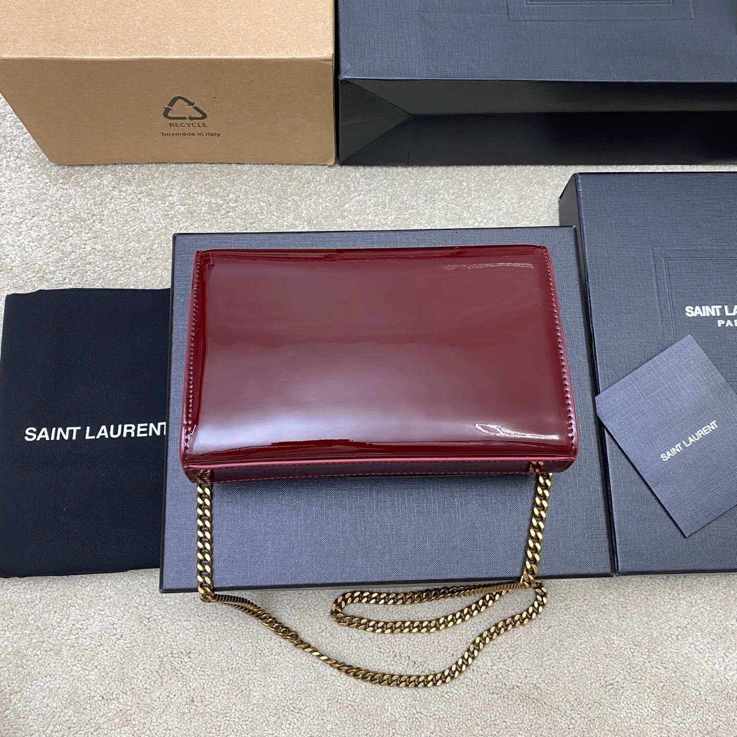 [S*per Vip 1:1] Sa1nt Lau*nt Kate Shoulder Bag Burgundy 20Cm 469390B870W6259