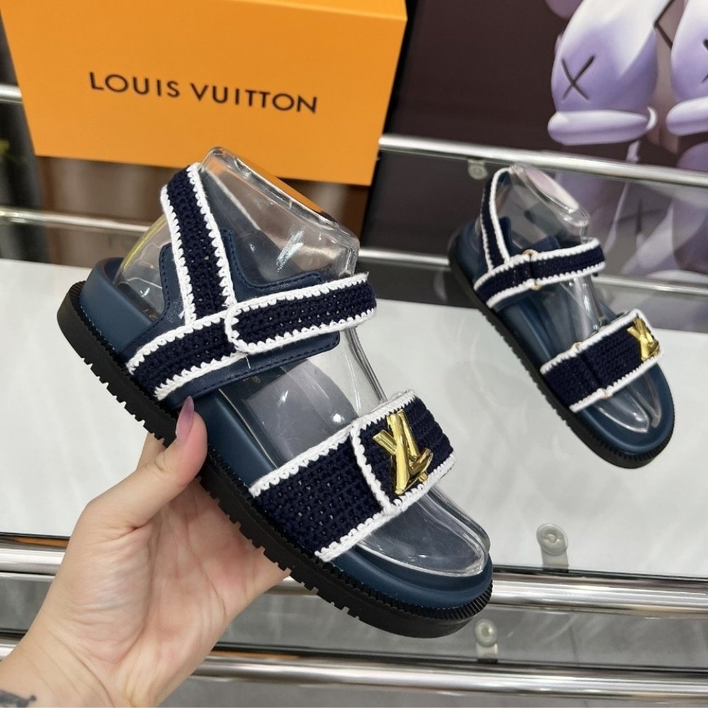 L0vis Vvtt0n Lv Sunset Comfort Sandal Blue And White 1Ahki7