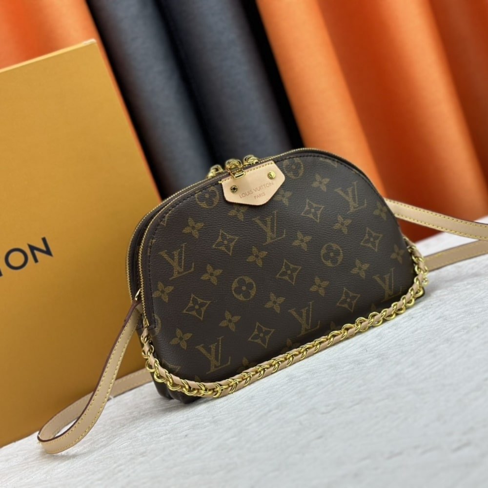 L0vis Vvtt0n Be Alma Monogram Canvas Beige Tag 22Cm