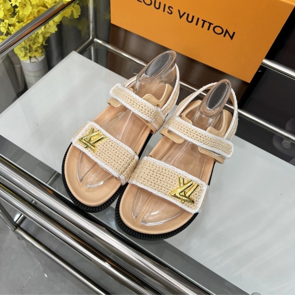 L0vis Vvtt0n Lv Sunset Comfort Sandal Beige And White 1Ahkj3