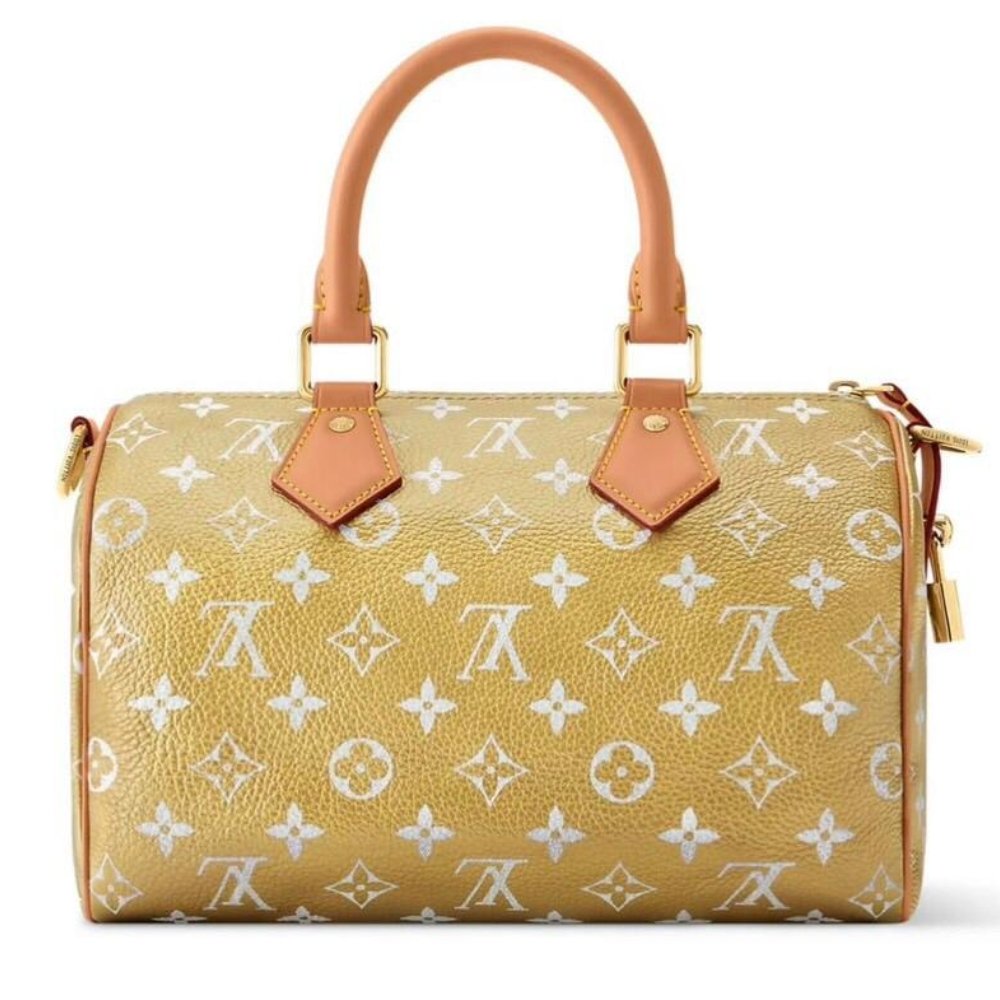 [S*per Vip 1:1] L0vis Vvtt0n Speedy P9 Bandoulière 25 Gold Kinsugi 25Cm M26305
