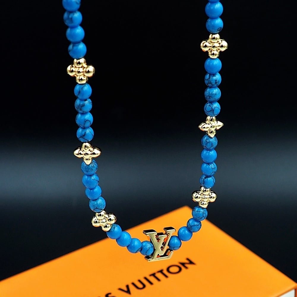 L0vis Vvtt0n Turquoise Pearl Necklace Blue