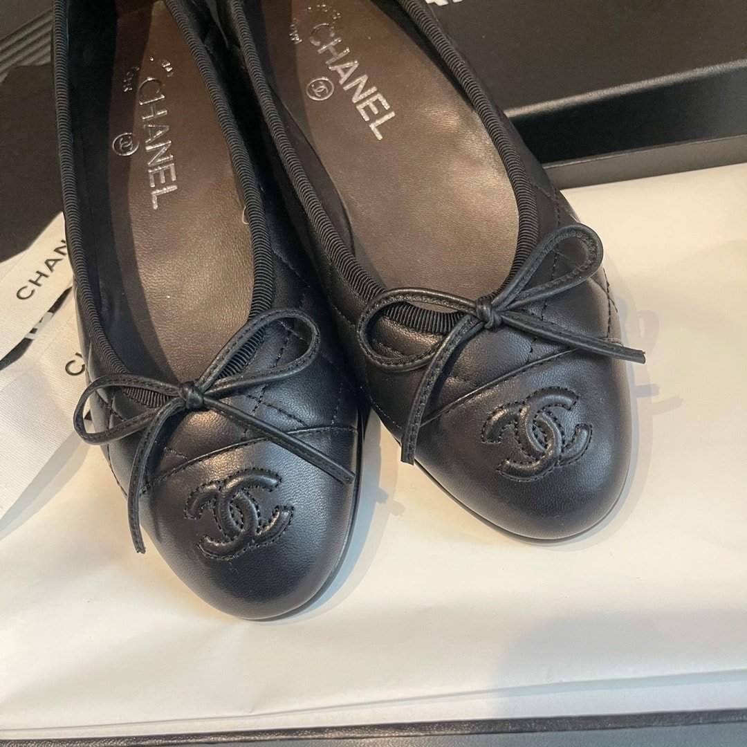 Ch**el Ballerina Black Leather G26250 X01725 94305