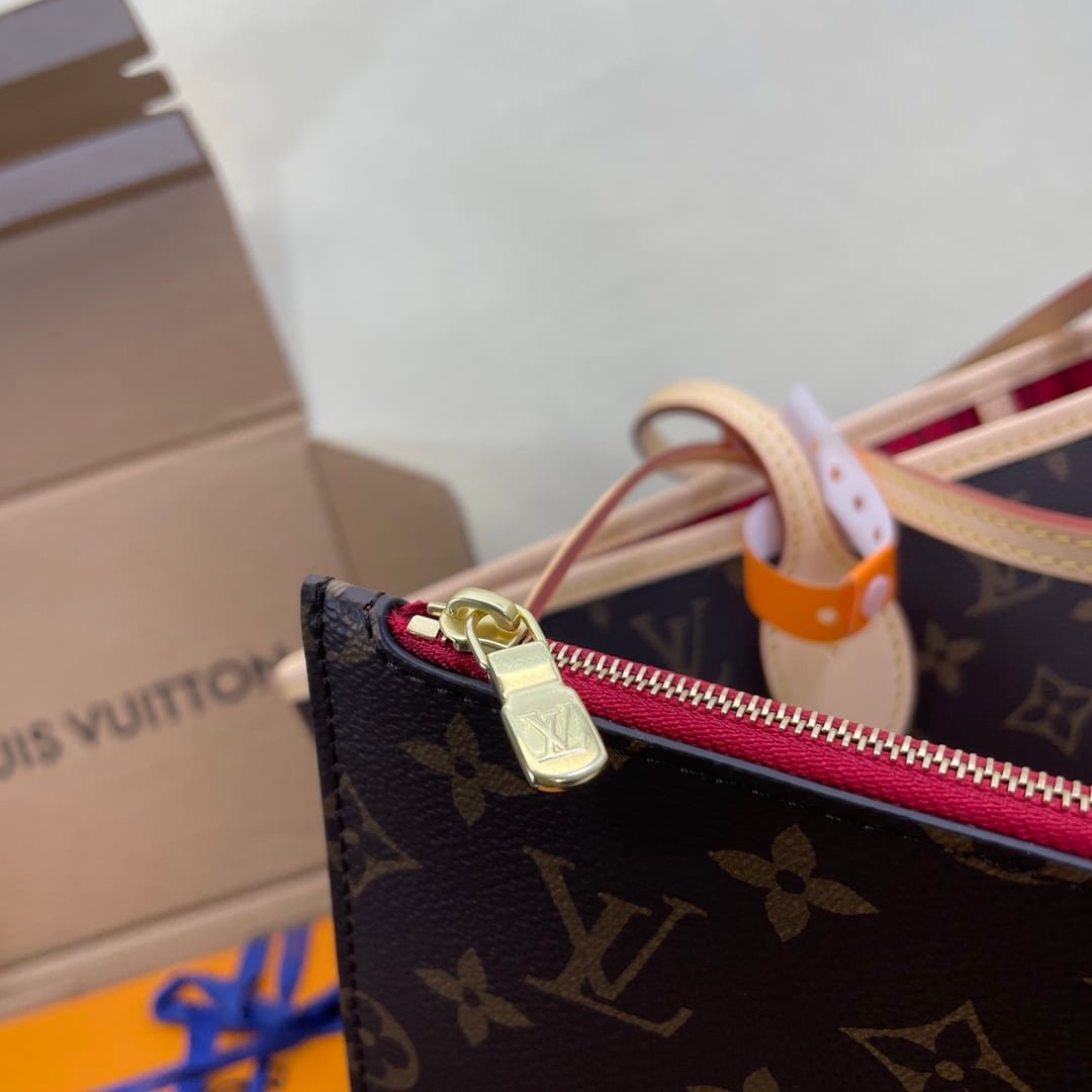 [S*per Vip 1:1] L0vis Vvtt0n Neverfull MM Monogram Canvas Cerise Red 31Cm M46987