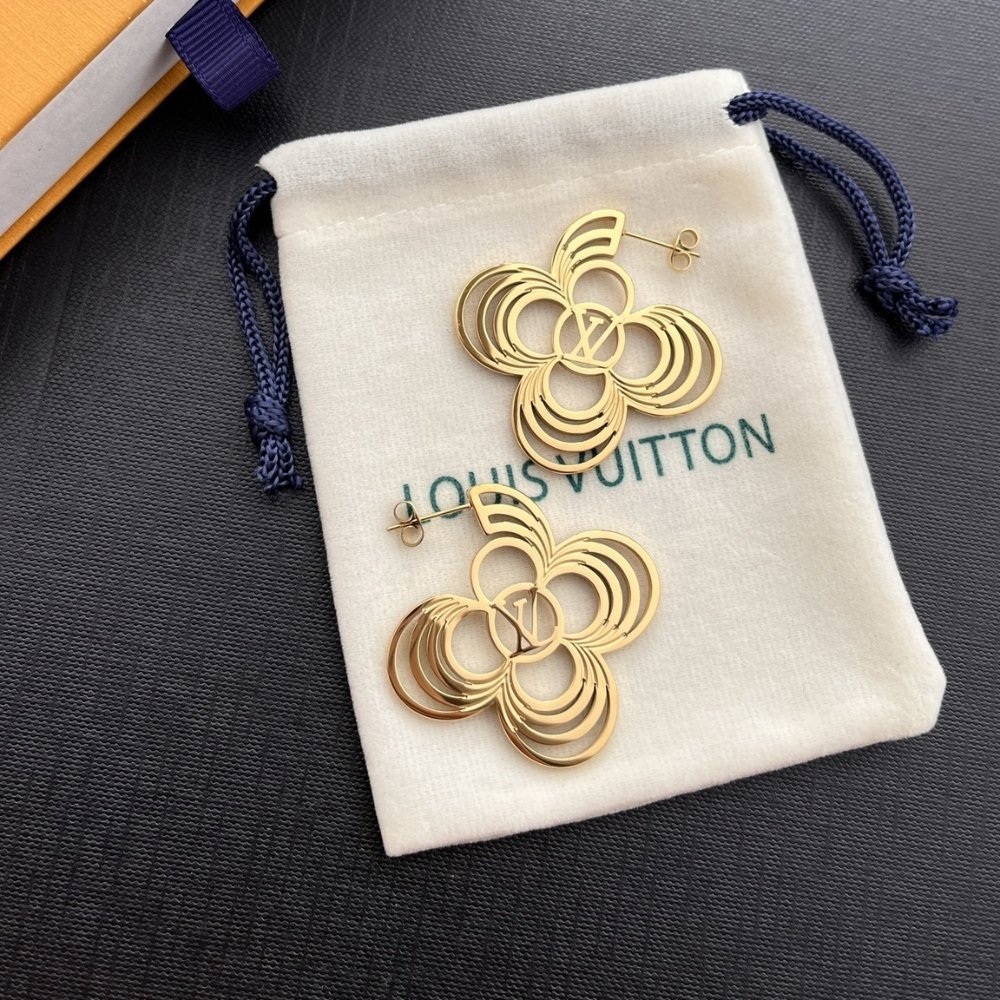 L0vis Vvtt0n Lv Breeze Earrings Gold M02675