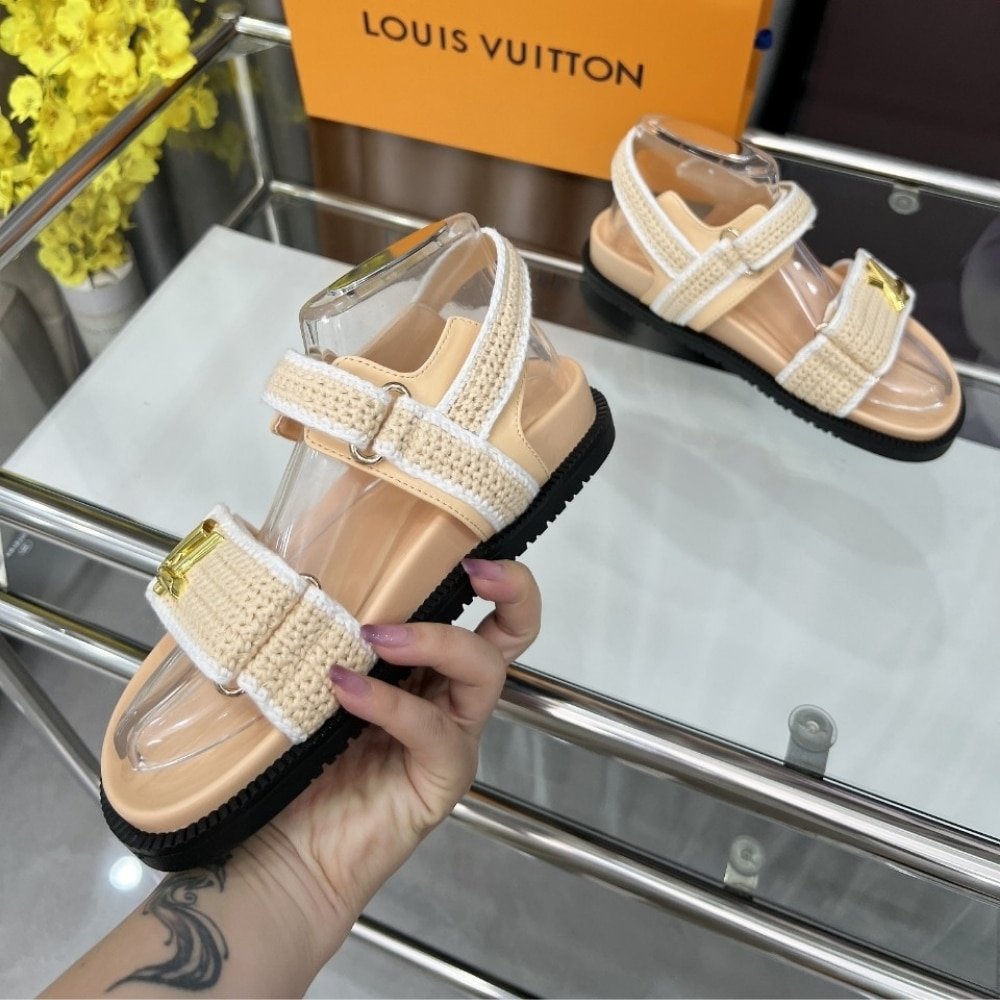 L0vis Vvtt0n Lv Sunset Comfort Sandal Beige And White 1Ahkj3