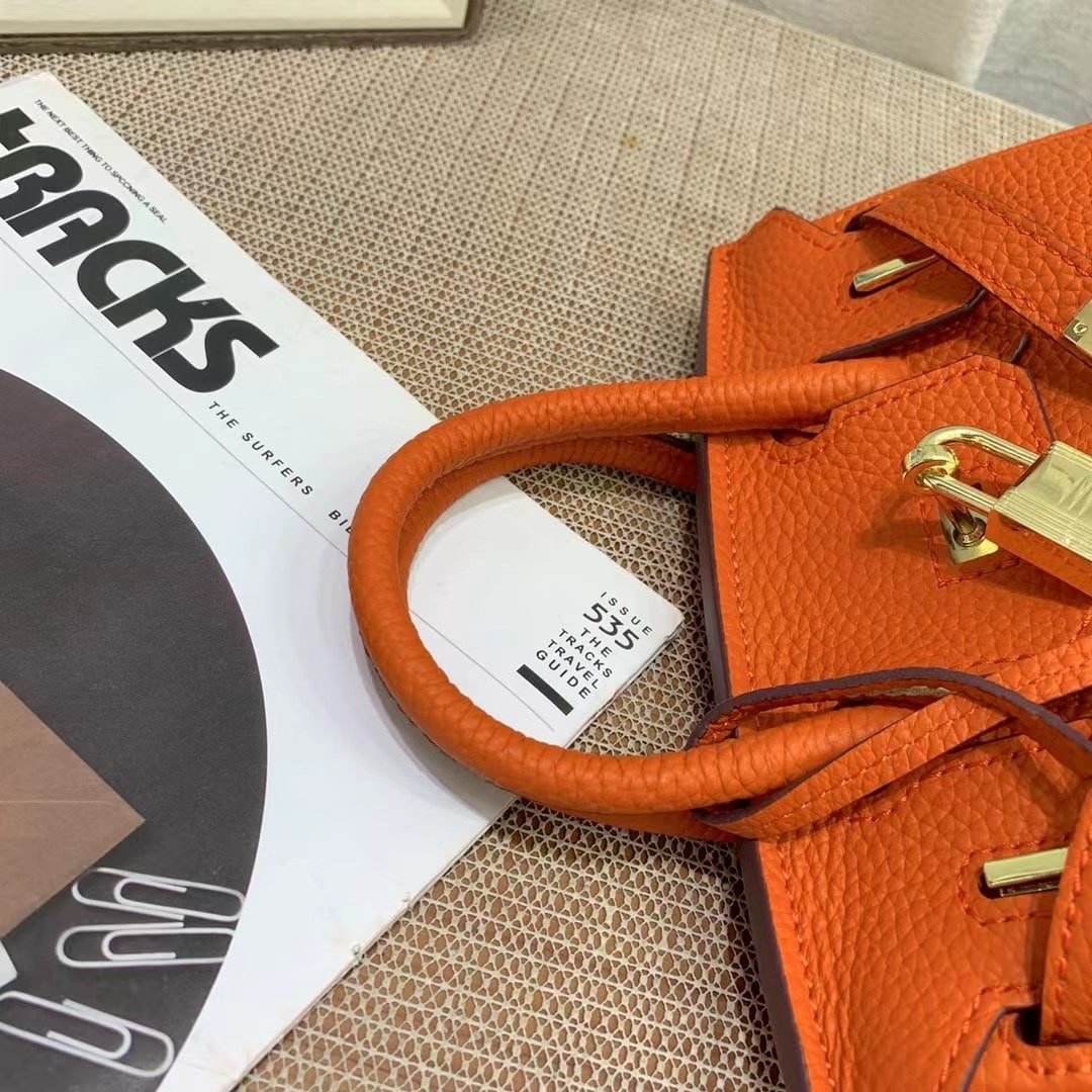 H**me5 Birkin Mini Gold Hardware Epsom Orange 20Cm