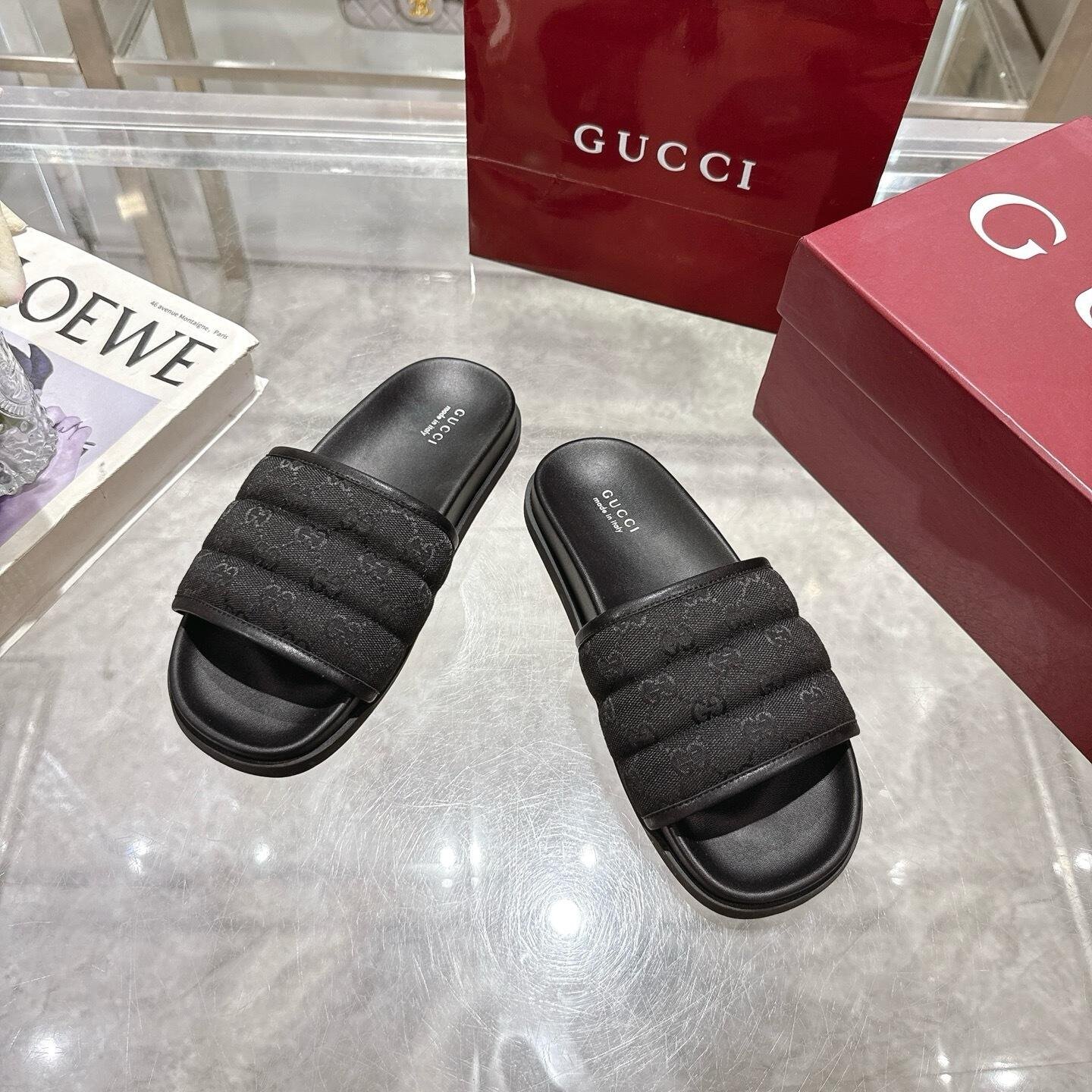 Gvc*1 Men Slide Sandal Black 838089 Fad71 1000
