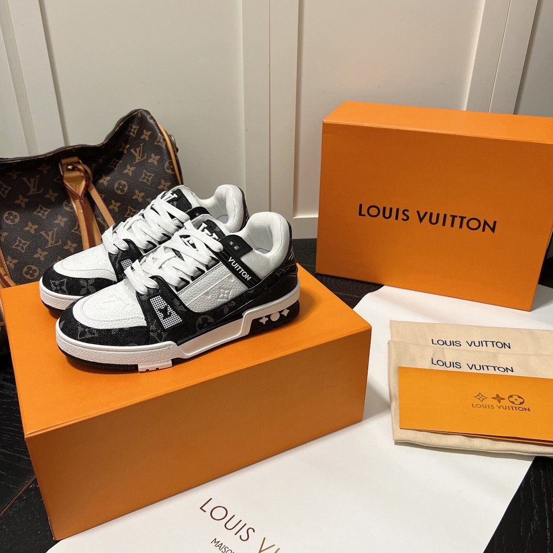 L0vis Vvtt0n Trainer Sneakers Black And White 1A9Jgb