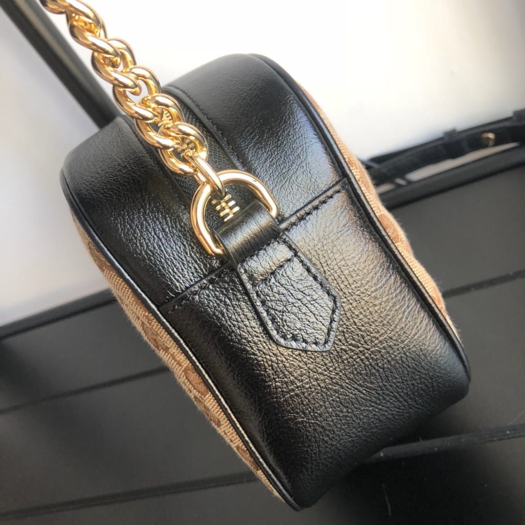 Gvc*1 Gg Marmont Small Shoulder Bag Beige Ebony 24Cm 447632 Hvkeg 9772