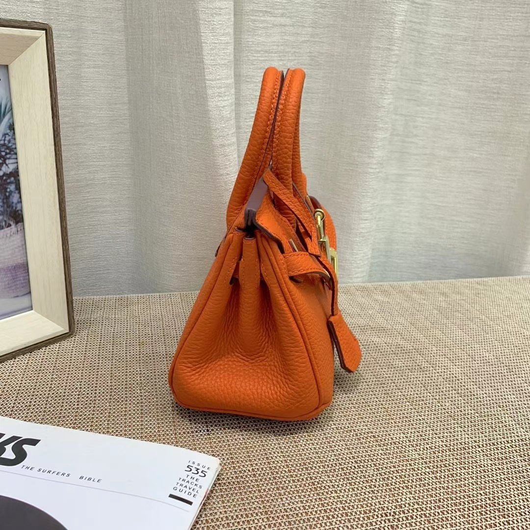H**me5 Birkin Mini Gold Hardware Epsom Orange 20Cm