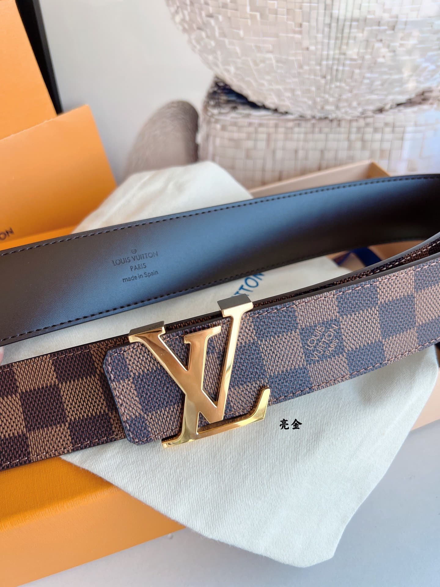 L0vis Vvtt0n Lv Initiales Reversible Belt Brown 40Cm