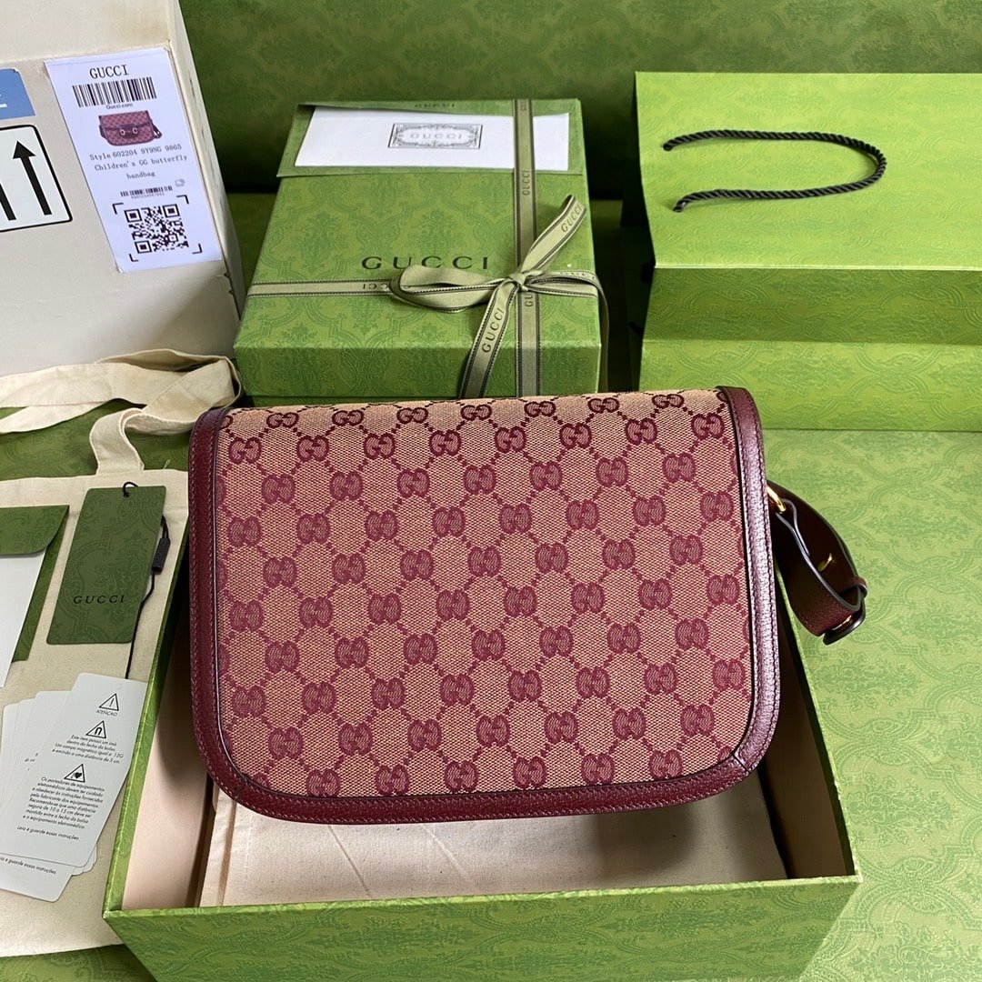 Gvc*1 Horsebit 1955 Original Gg Shoulder Bag Burgundy 25Cm 602204 9Y9Ng 9865
