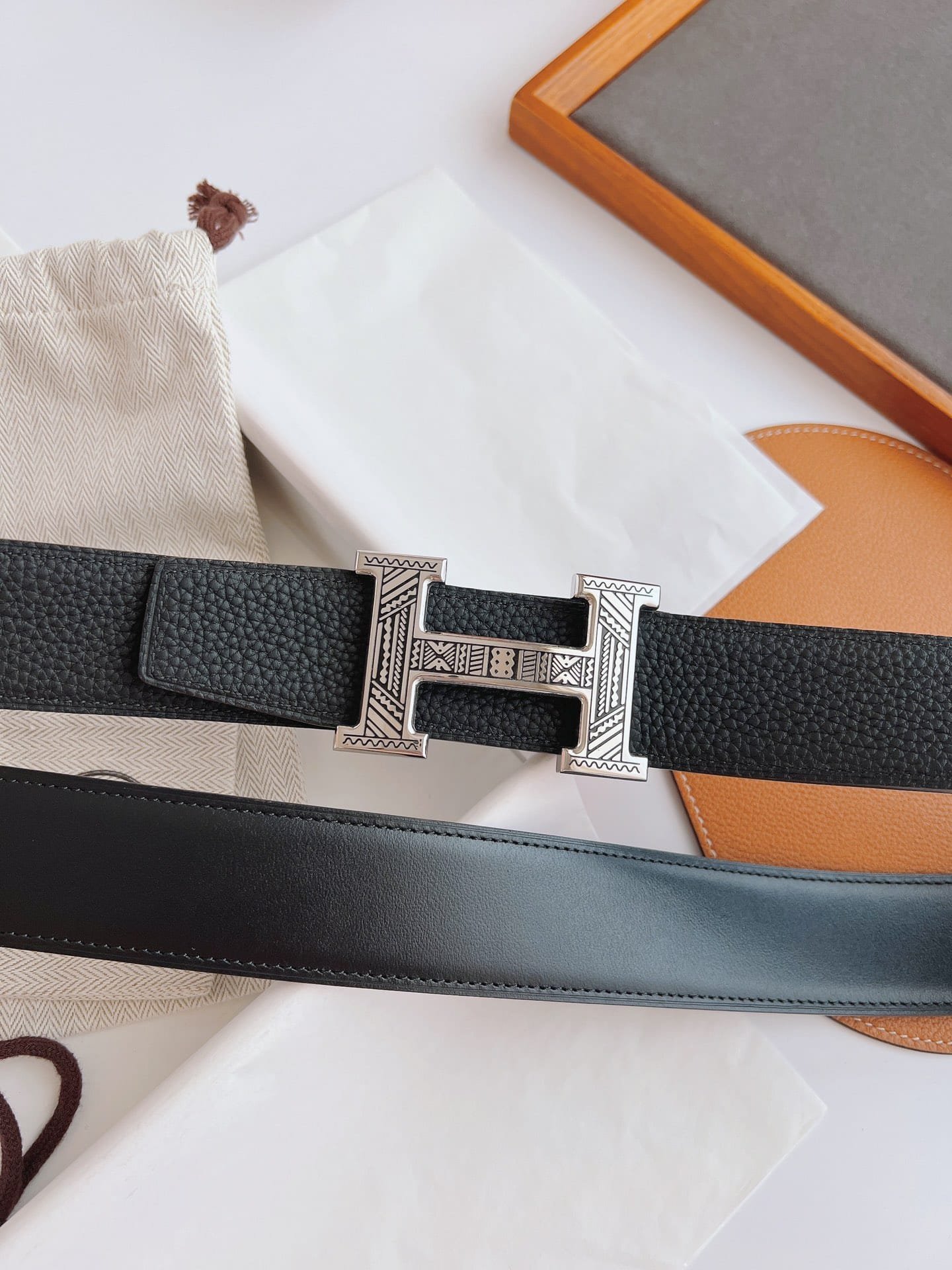 H**me5 Touareg Leather Belt Black 38Mm