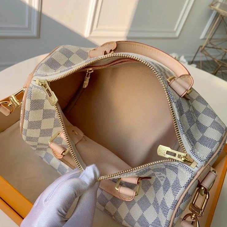 L0vis Vvtt0n Speedy Bandoulière 30 Damier Azur 30Cm N41373