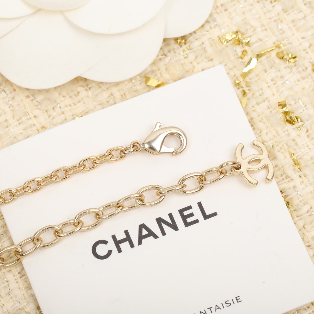Ch**el Cc Gold Metal Necklace Ab7026 B06561 Nf088