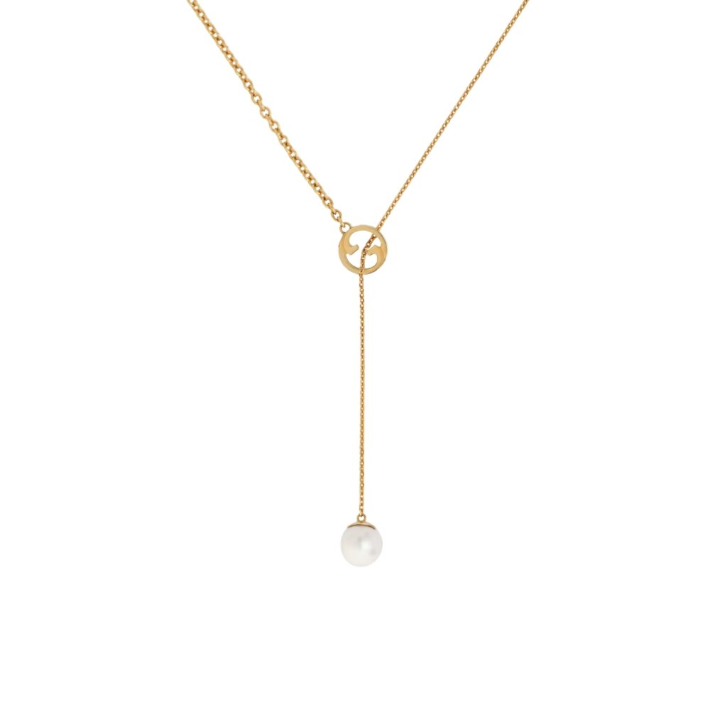 Gvc*1 Blondie Pearl Drop Necklace Gold 774689 I4620 8078