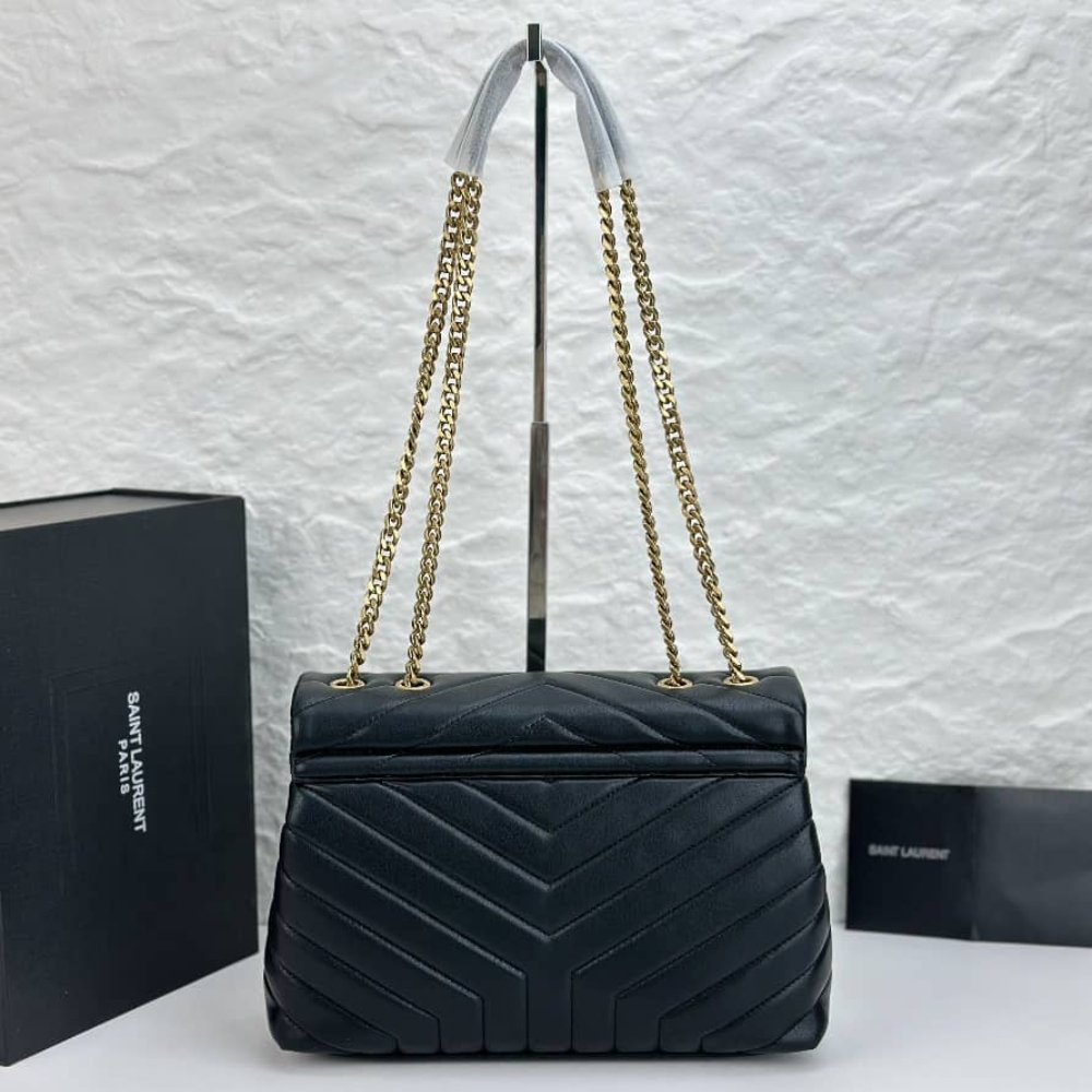 Sa1nt Lau*nt Loulou Large In Matelassé Black 32Cm 803541Aaeax1000