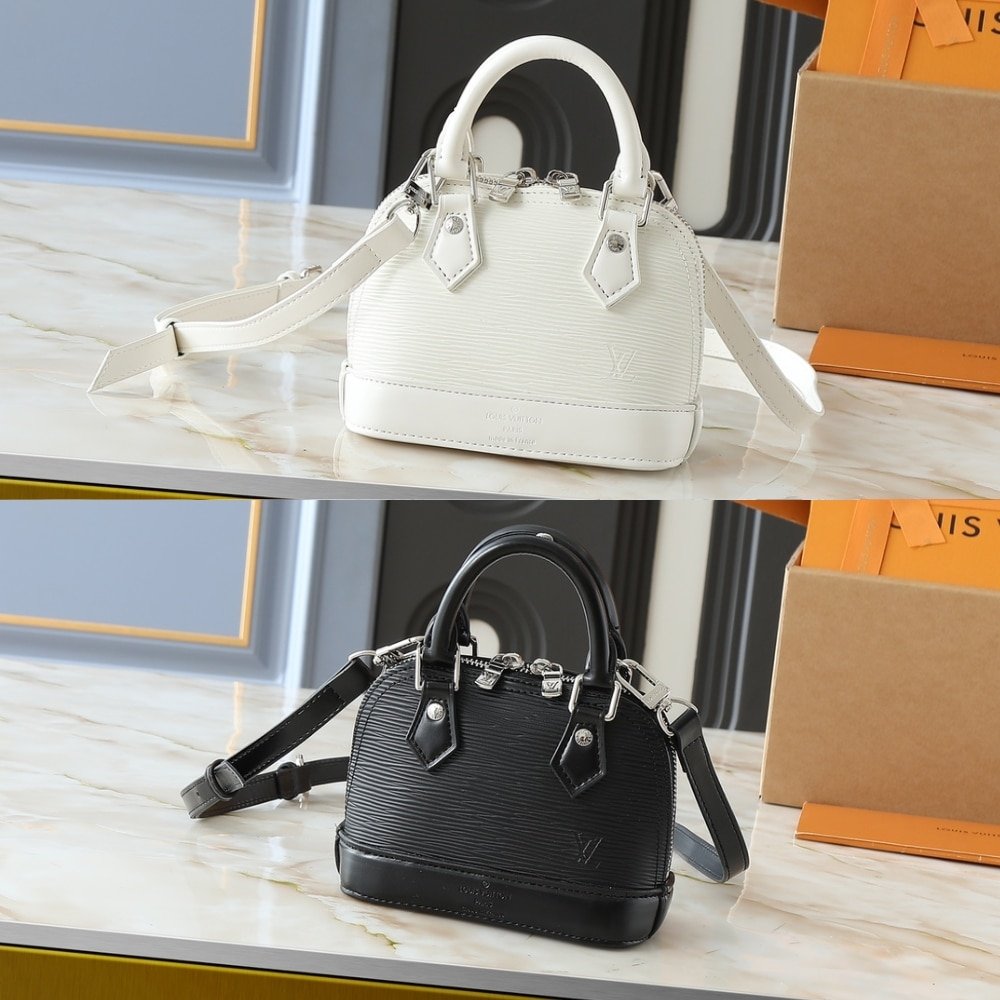L0vis Vvtt0n Nano Alma Bag White Quartz 18Cm M82411